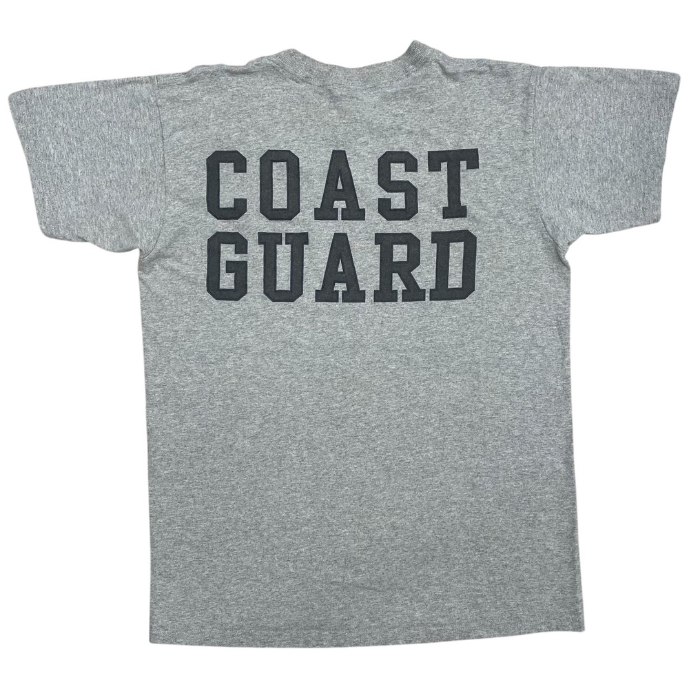 Vintage US Coast Guard T-Shirt Mens Medium Gray PT Training Military Tee